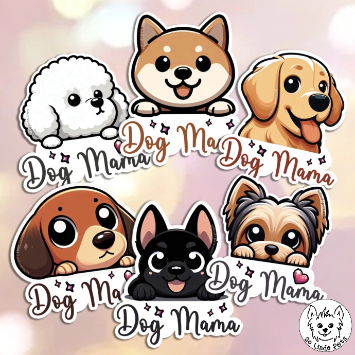 Sticker: (by breeds) Dog Mama (M1)