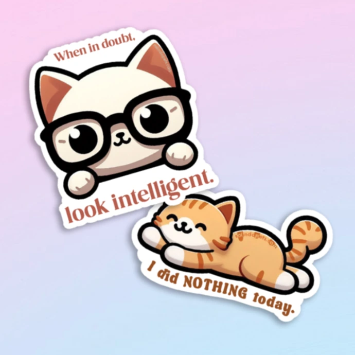 Sticker: Cat-themed (P2)