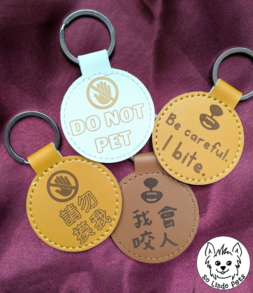 Pet Alert Tags (Be careful. I bite. 我會咬人, Dark Yellow)